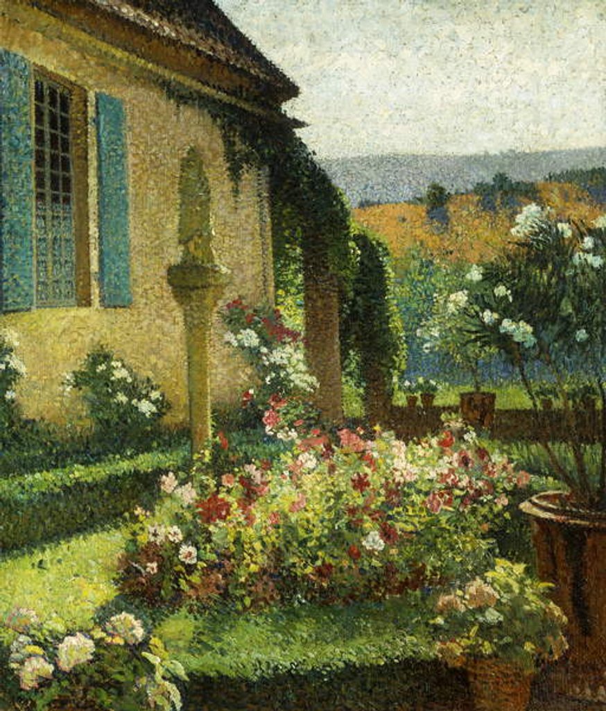 Detail of The Artist's Garden; le Jardin de l'Artiste by Henri Jean Guillaume Martin
