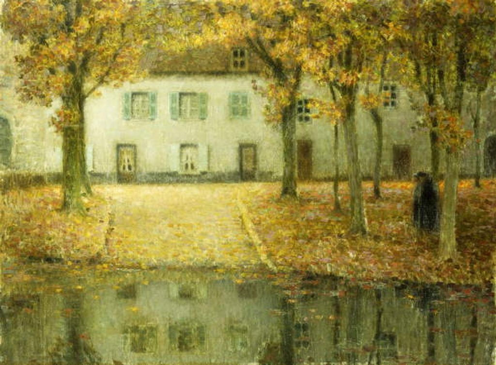 Detail of Little Place on the Banks of the Eau at Chartres by Henri Eugene Augustin Le Sidaner