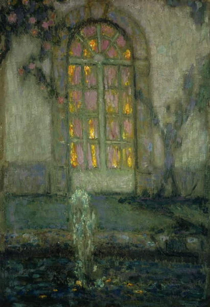 Detail of Glass Door onto the Garden; Porte Vitree sur le Jardin by Henri Eugene Augustin Le Sidaner