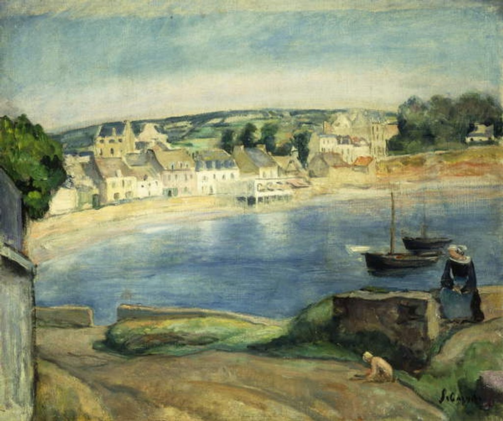 Detail of Breton Landscape at Miget; Paysage de Bretagne a Miget by Henri Lebasque