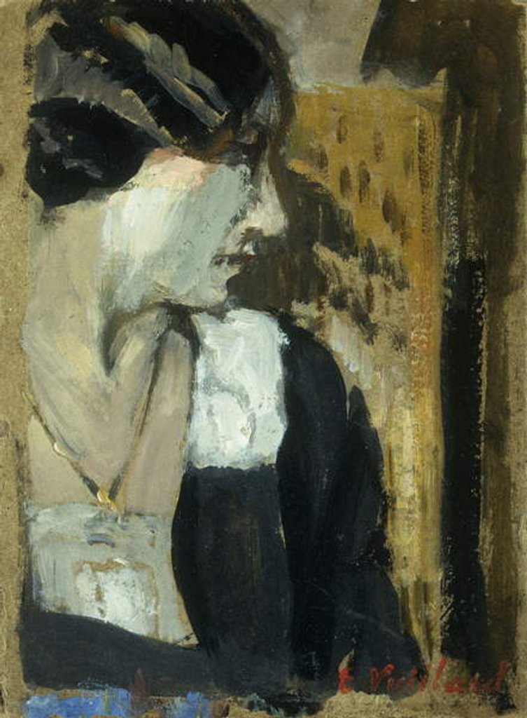 Detail of Profile of a Woman; Profil de Femme by Edouard Vuillard