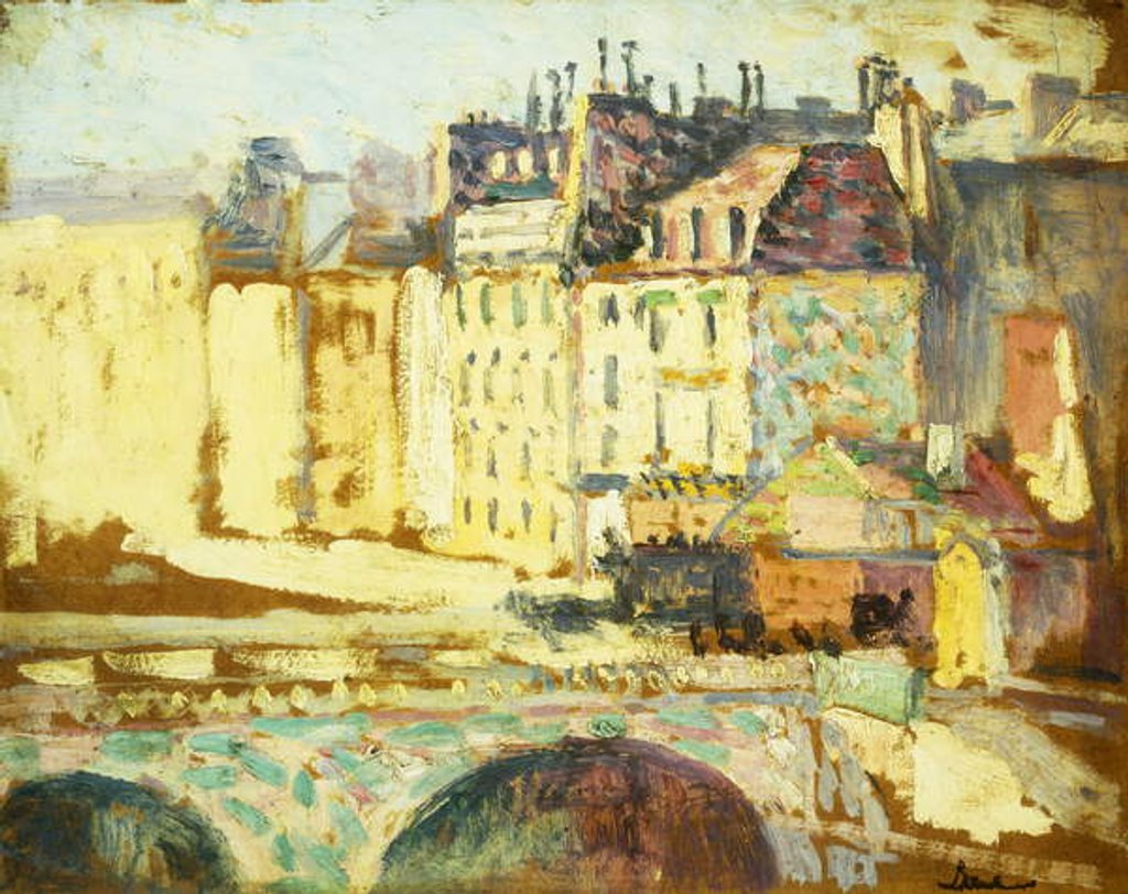 Detail of Paris, Le Pont Neuf by Maximilien Luce