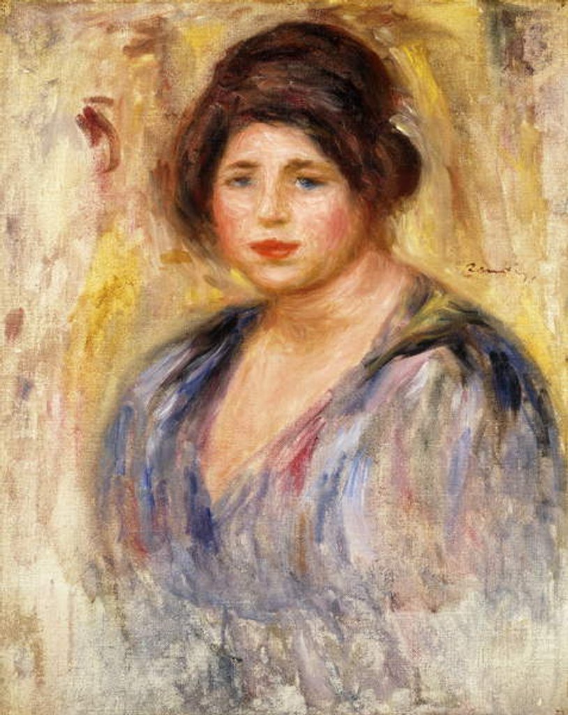 Detail of Portrait of a Woman; Portrait de Femme, c.1912 by Pierre Auguste Renoir