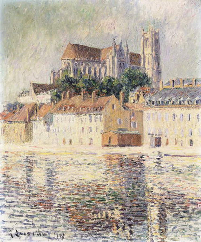 Detail of Cathedrale D'Auxerre by Gustave Loiseau