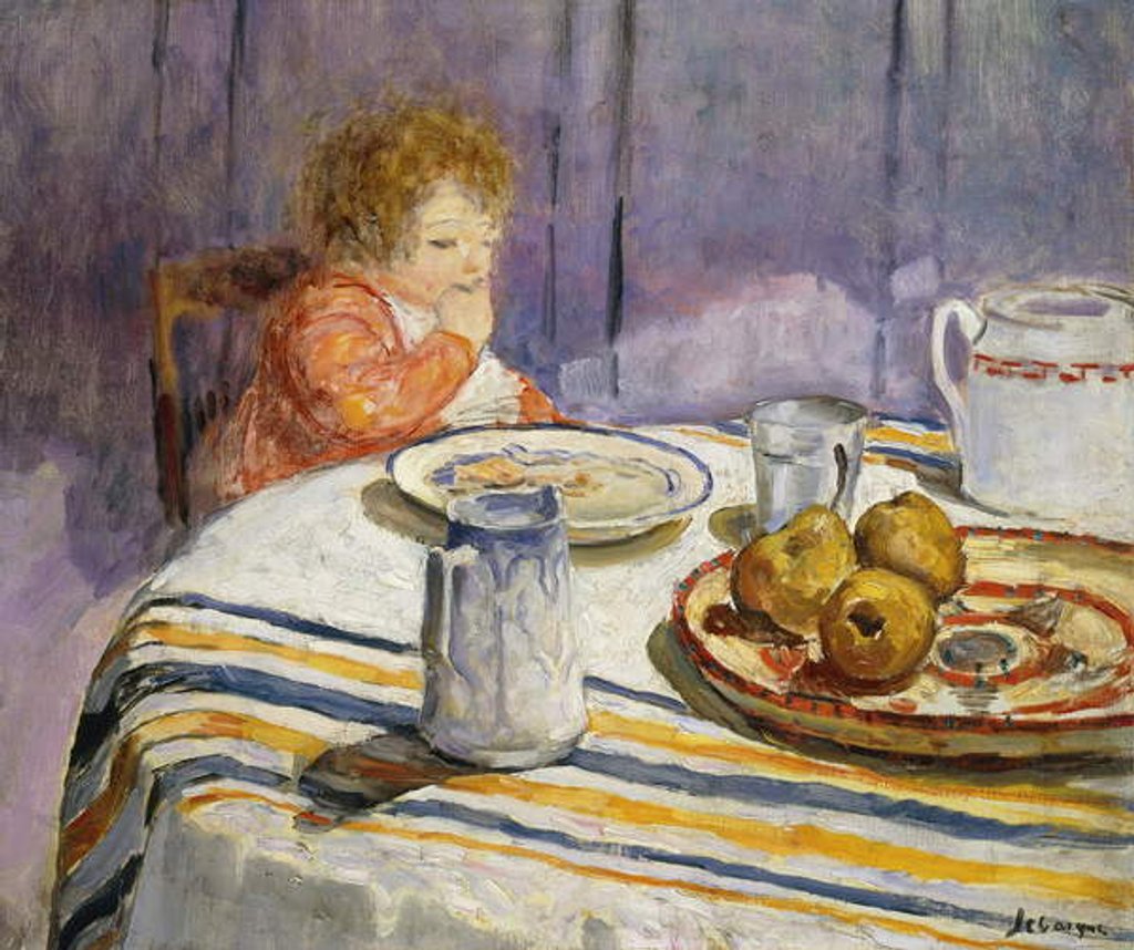 Detail of The Breakfast; Le Petit Dejeuner by Henri Lebasque