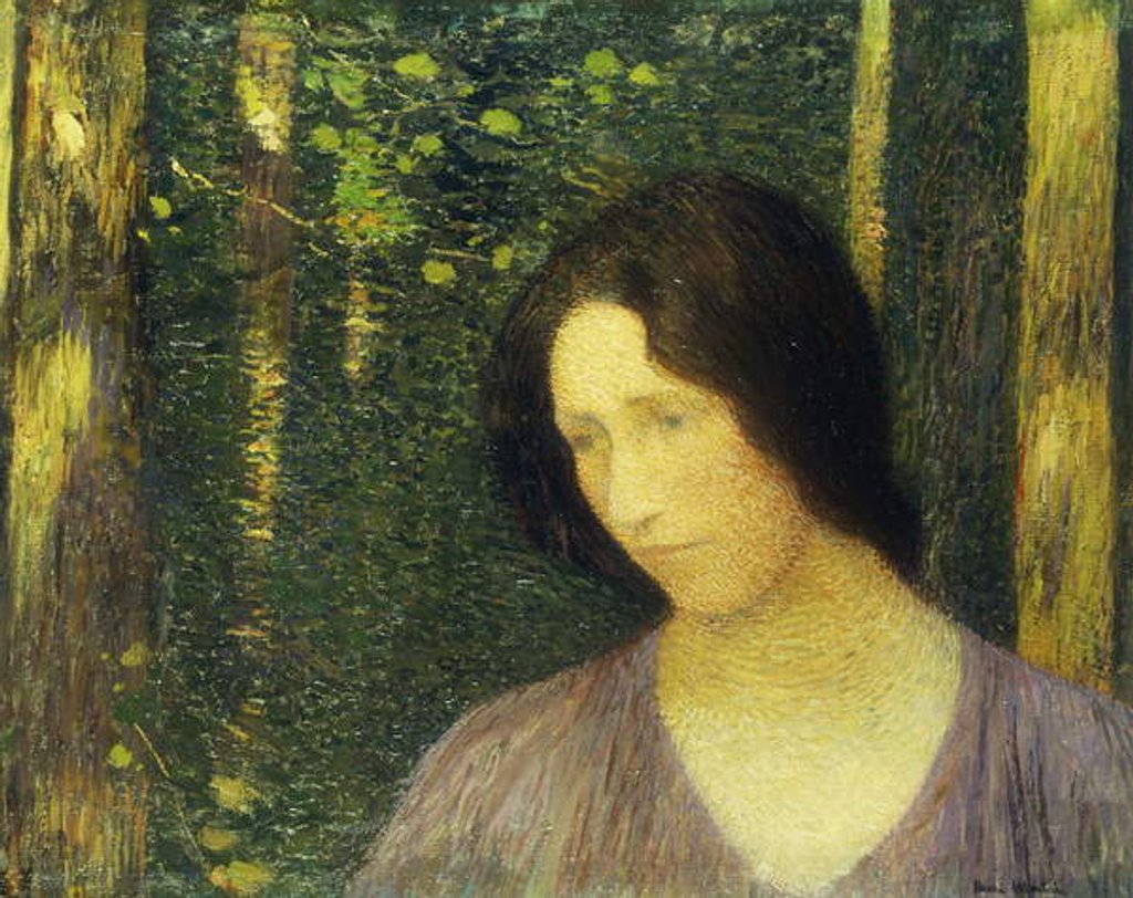 Detail of Head of a Woman; Tete de Femme by Henri Jean Guillaume Martin