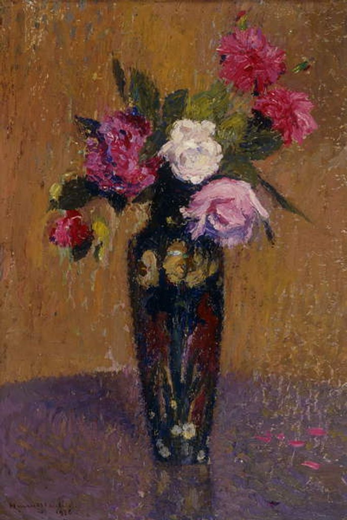 Detail of Vase de Fleurs, 1916 by Henri Jean Guillaume Martin