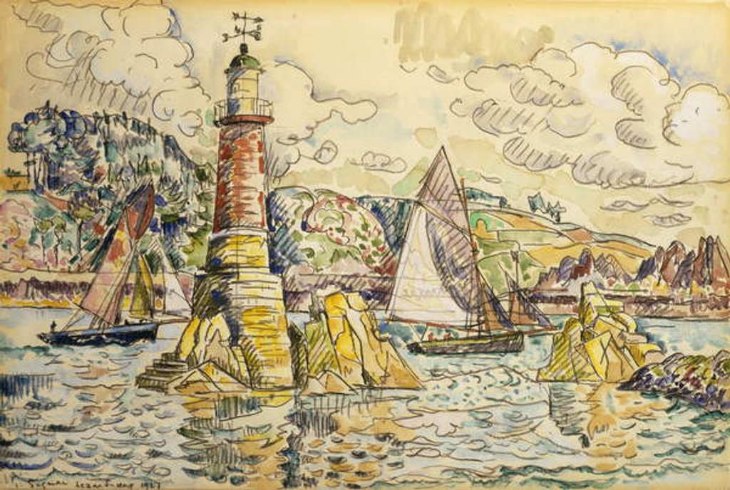 Detail of La Phare a Lezardrieux, 1927 by Paul Signac