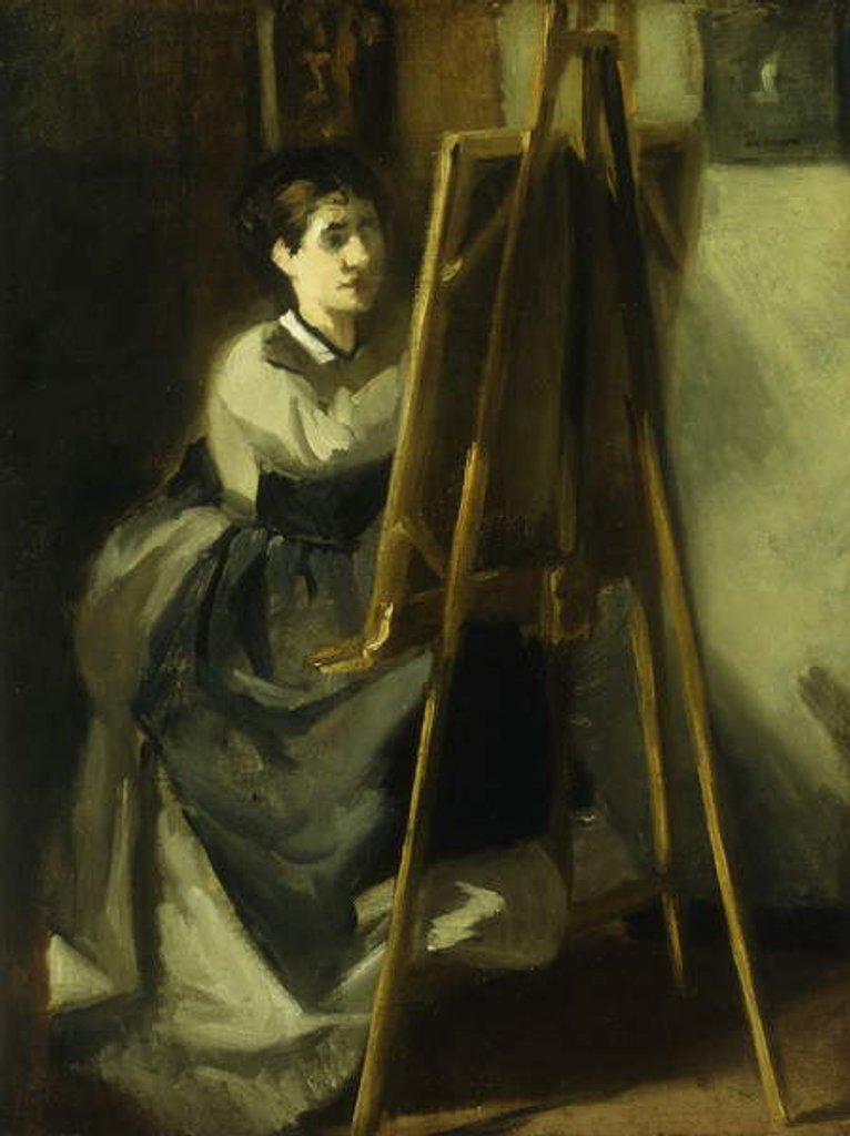 Detail of The Young Pupil; La Jeune Eleve, c.1870 by Eva Gonzales