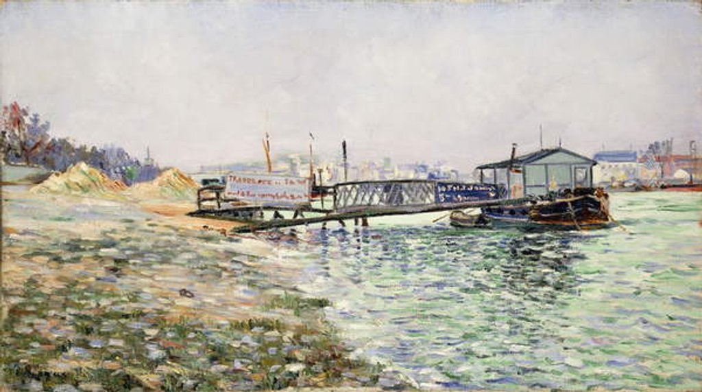 Detail of La Seine au Jardin des Plantes, 1884 by Paul Signac