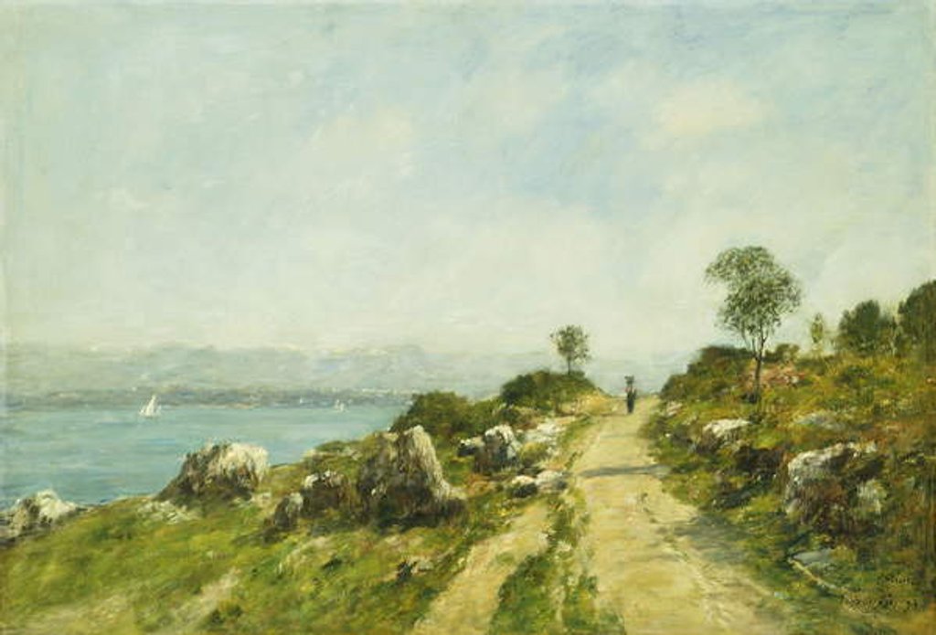Detail of The Road, Antibes; Antibes, la Route, 1893 by Eugene Louis Boudin
