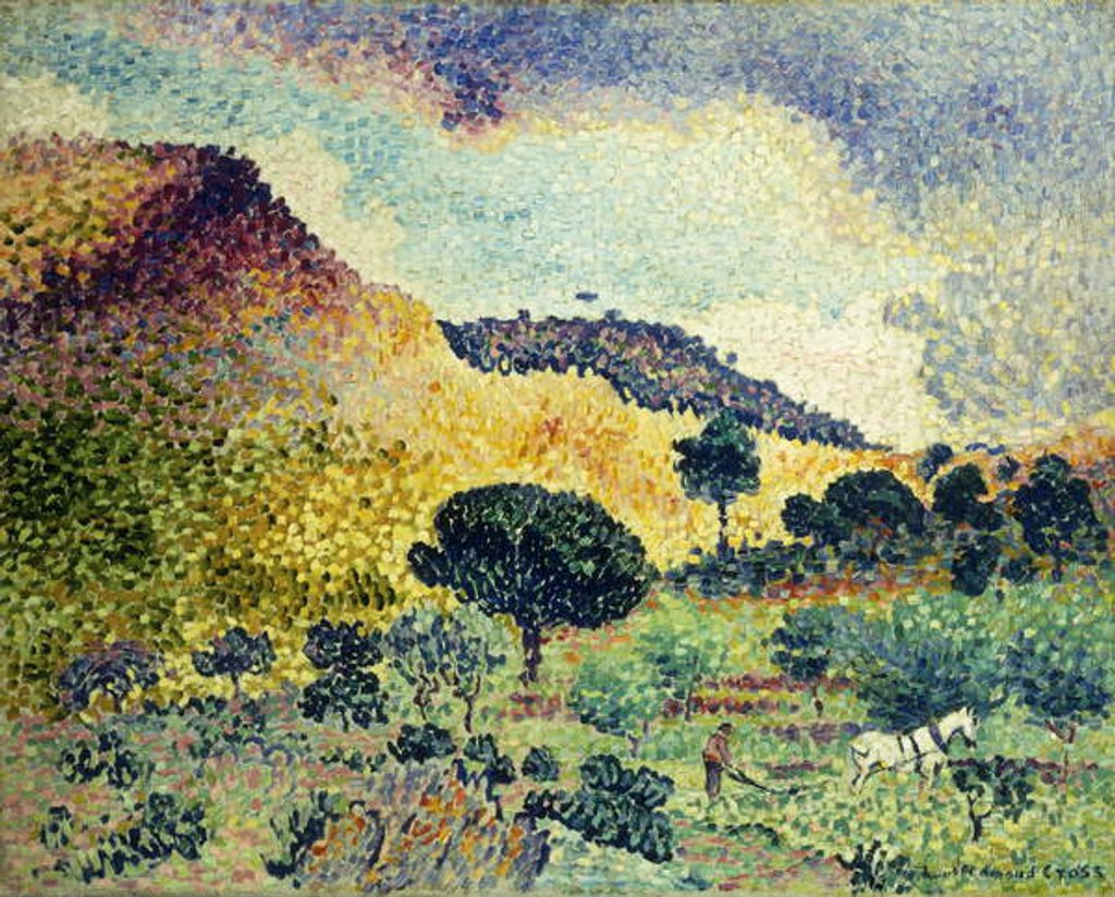 Detail of La Chaine des Maures, June, 1906-April 1907 by Henri-Edmond Cross