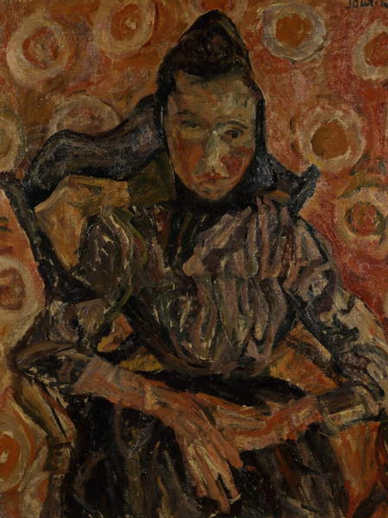 Detail of Woman sat on a Chair; Femme Assise dans un Fauteuil, c.1917-18 by Chaim Soutine