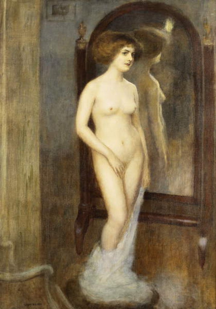 Detail of A Nude at the Mirror by Louis Picard