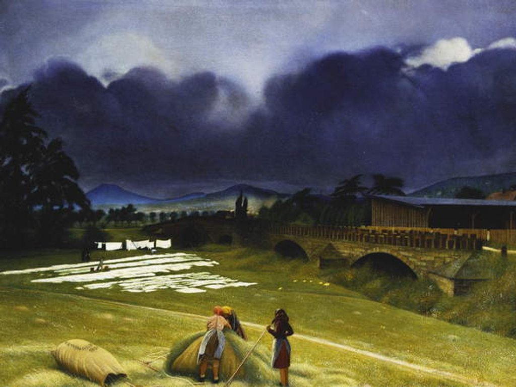 Detail of Haymaking, 1942 by Richard Muller