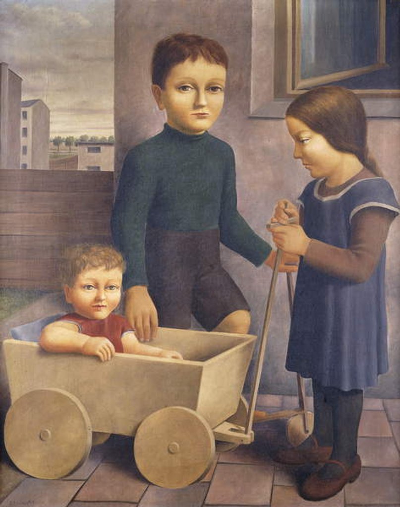 Detail of Three Children; Drei Kinder, 1926 by Georg Schrimpf