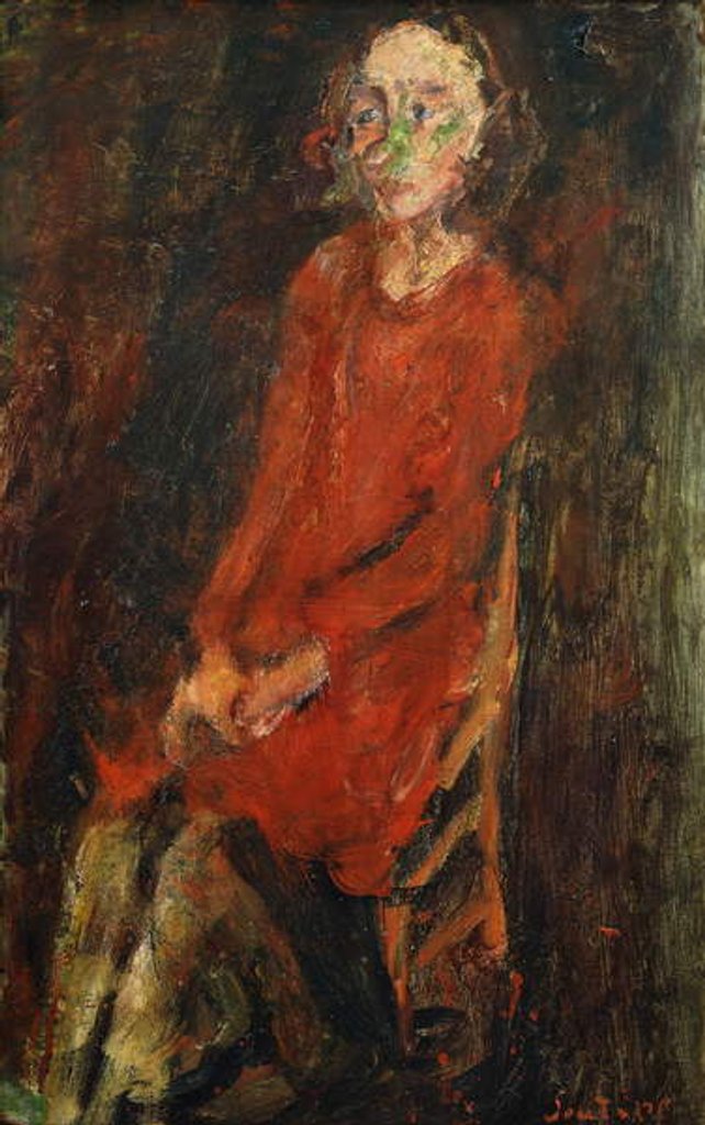 Detail of Young Woman in Red; Jeune Femme en Rouge, 1928 by Chaim Soutine
