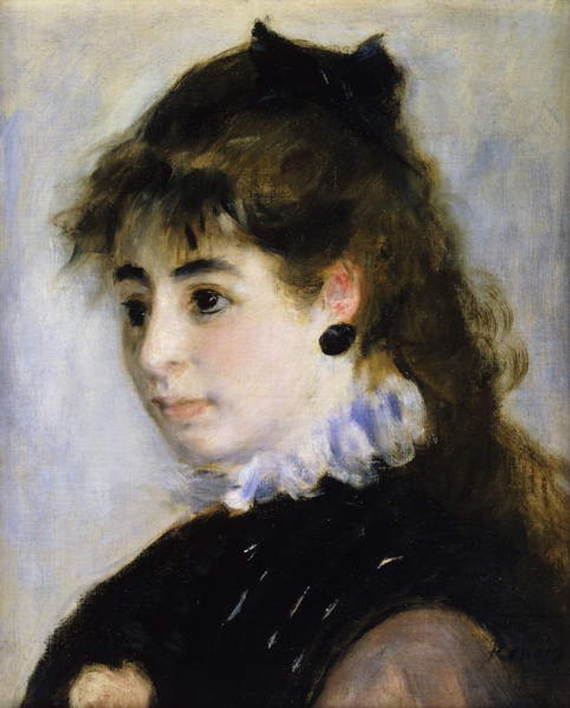 Detail of Portrait of Miss Henriette Henriot; Portrait de Mme. Henriot, 1874 by Pierre Auguste Renoir