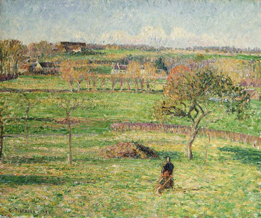 Detail of Bazincourt Prairie, Autumn, 1894 by Camille Pissarro