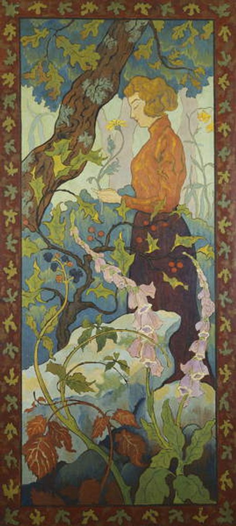 Detail of Henri de Woelmont, 1884 by Fernand Khnopff