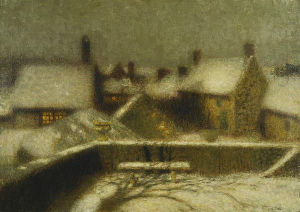 Detail of Gerberoy in the Snow; Gerberoy Sous la Neige, c.1900 by Henri Eugene Augustin Le Sidaner