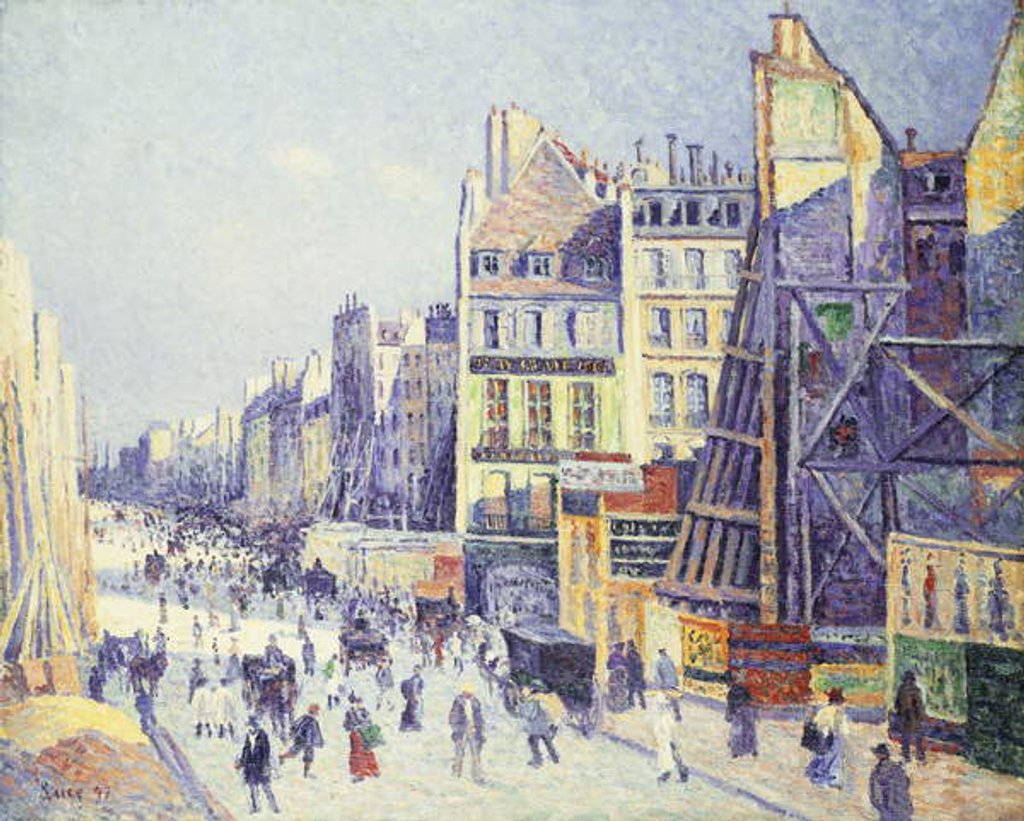 Detail of La Rue Reaumur, 1897 by Maximilien Luce