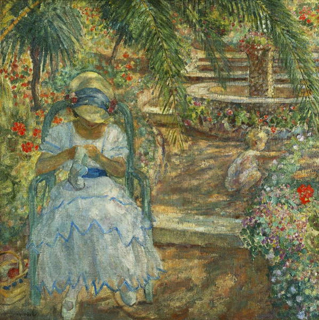 Detail of Under the Palm Trees; Sous les Palmiers by Henri Lebasque