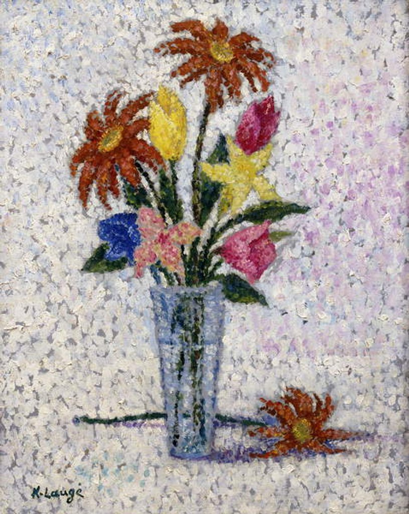 Detail of Vase de Fleurs by Achille Lauge
