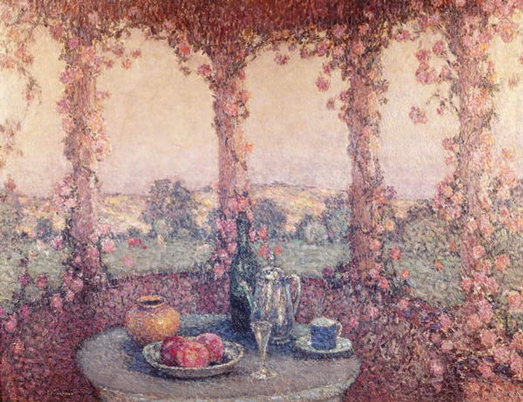 Detail of La Table sous la Tonnelle, 1917 by Henri Eugene Augustin Le Sidaner