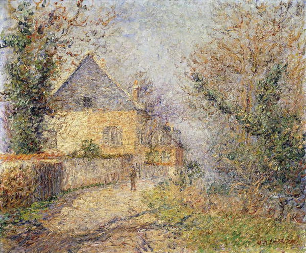 Detail of Houses on the Banks of the L'Eure, Louviers; Maisons au Bord de L'Eure, Louviers, 1902 by Gustave Loiseau