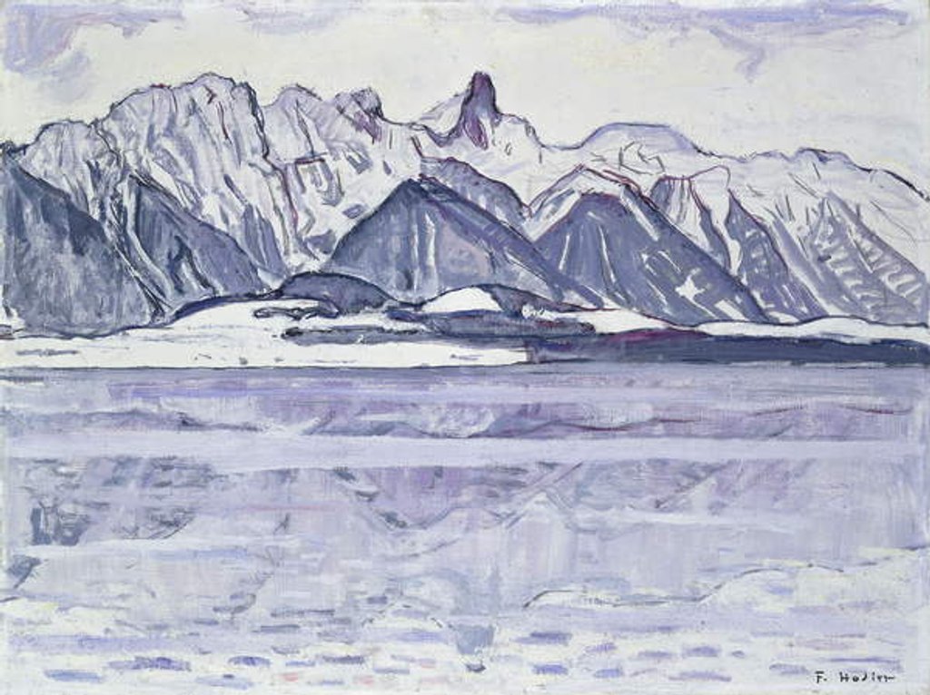 Detail of Stockhorn Verschneit, 1913-1914 by Ferdinand Hodler