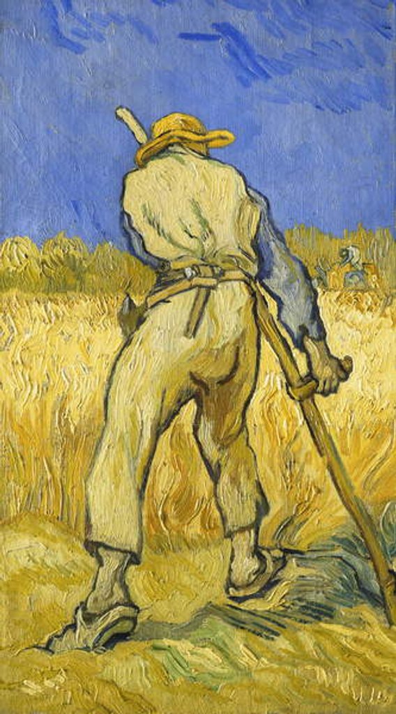 Detail of The Reaper; Le Moissonneur, 1889 by Vincent van Gogh