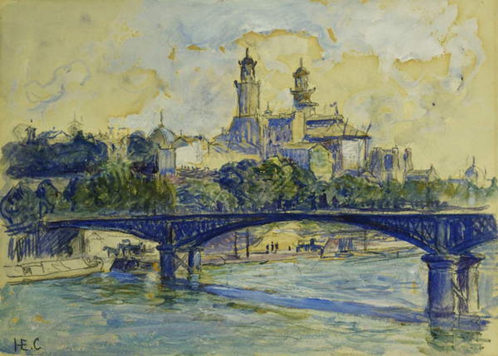 Detail of The Seine in front of the Trocadero; La Seine devant Le Trocadero by Henri-Edmond Cross