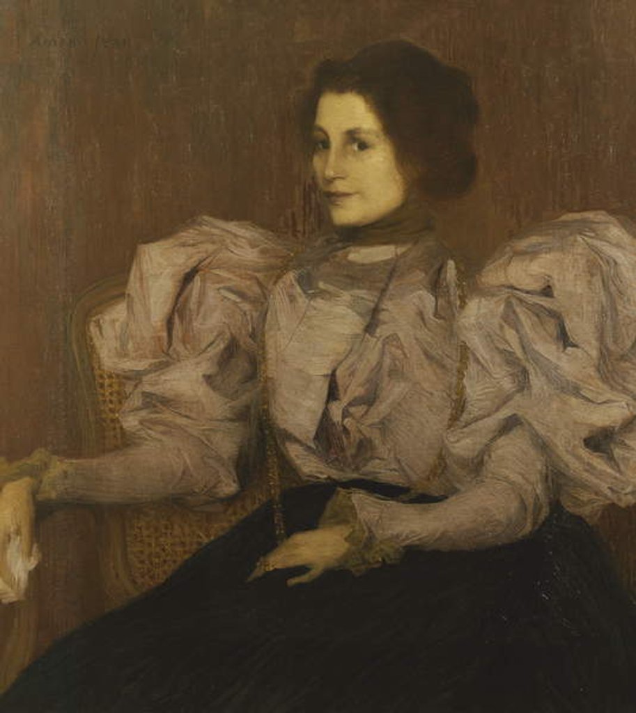 Detail of Portrait de Madame Besnard, c.1896 by Edmond-Francois Aman-Jean