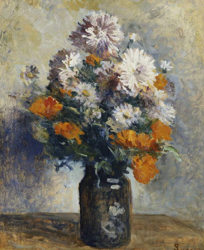 Detail of Vase de Dahlias, by Maximilien Luce