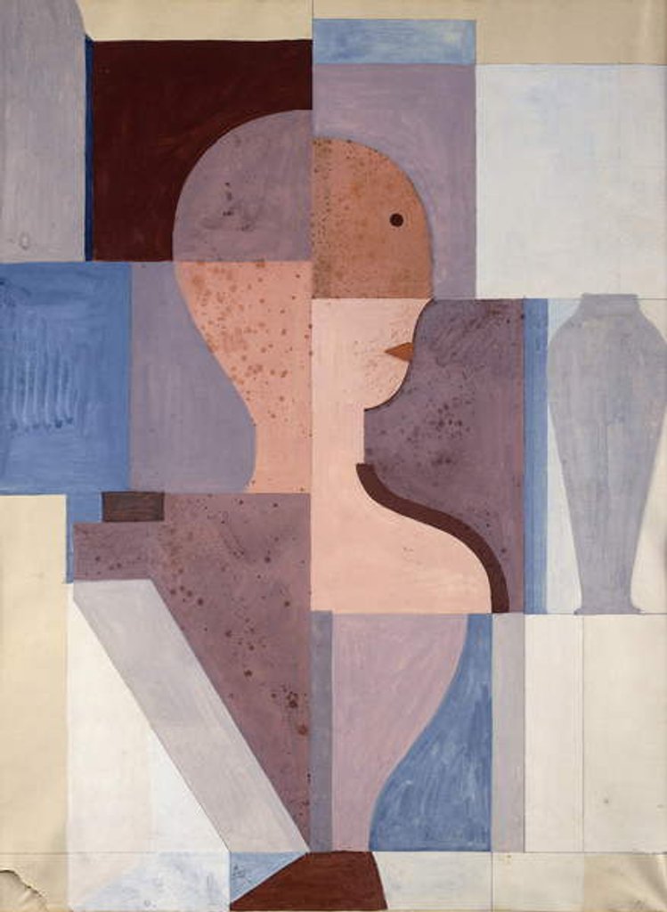 Detail of Split Half Figure to the Right, 1923 by Oskar Schlemmer