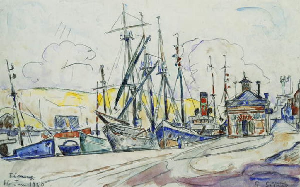 Detail of The Port at Fecamp; Le Port a Fecamp, 1930 by Paul Signac