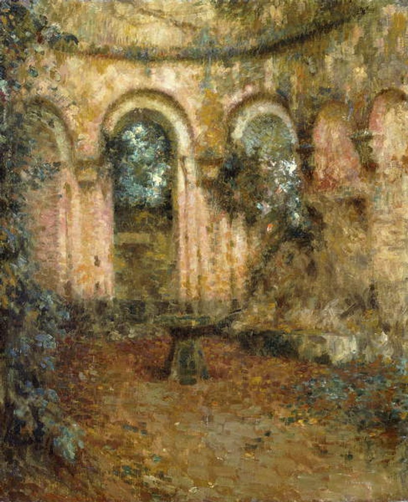 Detail of The Grounds of the Castle; Le Cour du Chateau, 1905 by Henri Eugene Augustin Le Sidaner