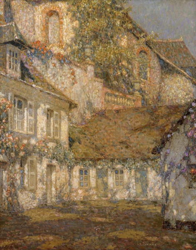 Detail of The House below the Church; La Maison sous L'Eglise, 1935 by Henri Eugene Augustin Le Sidaner