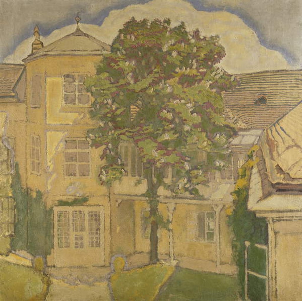 Detail of Flowering Chestnut Tree in the Garden; Bluhende Kastanienbaum im Garten by Koloman Moser