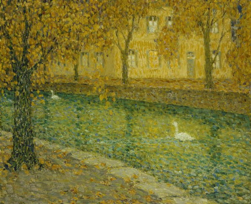 Detail of Le Canal, Annecy, 1936 by Henri Eugene Augustin Le Sidaner