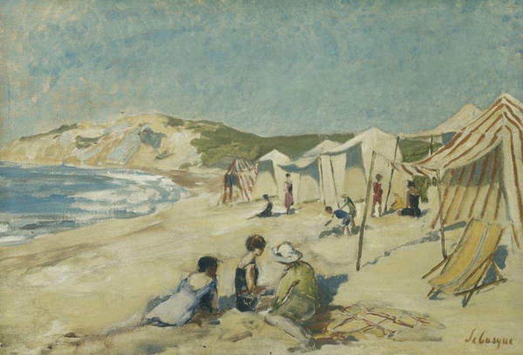 Detail of The Beach at Pointe St Gildas; La Plage a la Pointe St Gildas, c.1920 by Henri Lebasque