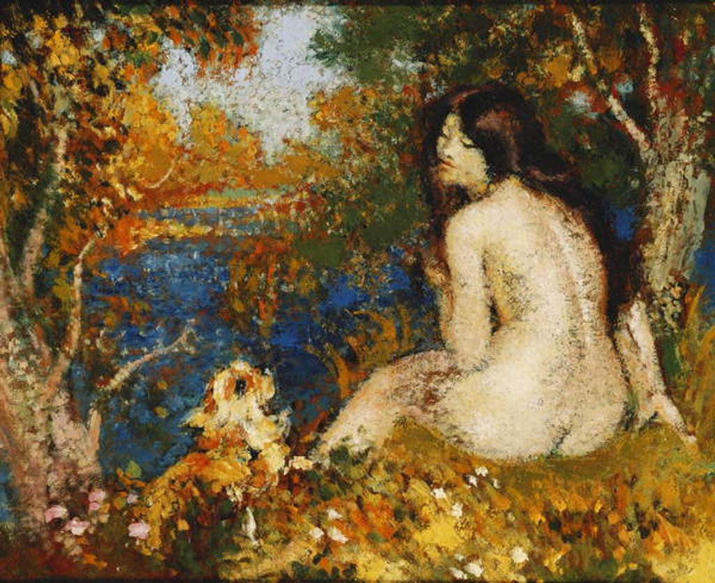 Detail of Bouquet of Lilies; Bouquet de Lys - Lelies, 1943 by Constant Montald