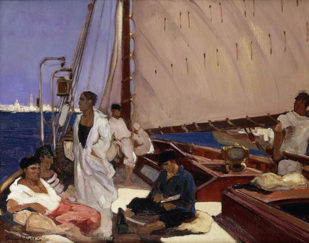 Detail of Turkish Ship; Bateau Turque - Turkse Boot by Fernand Allard L'Olivier