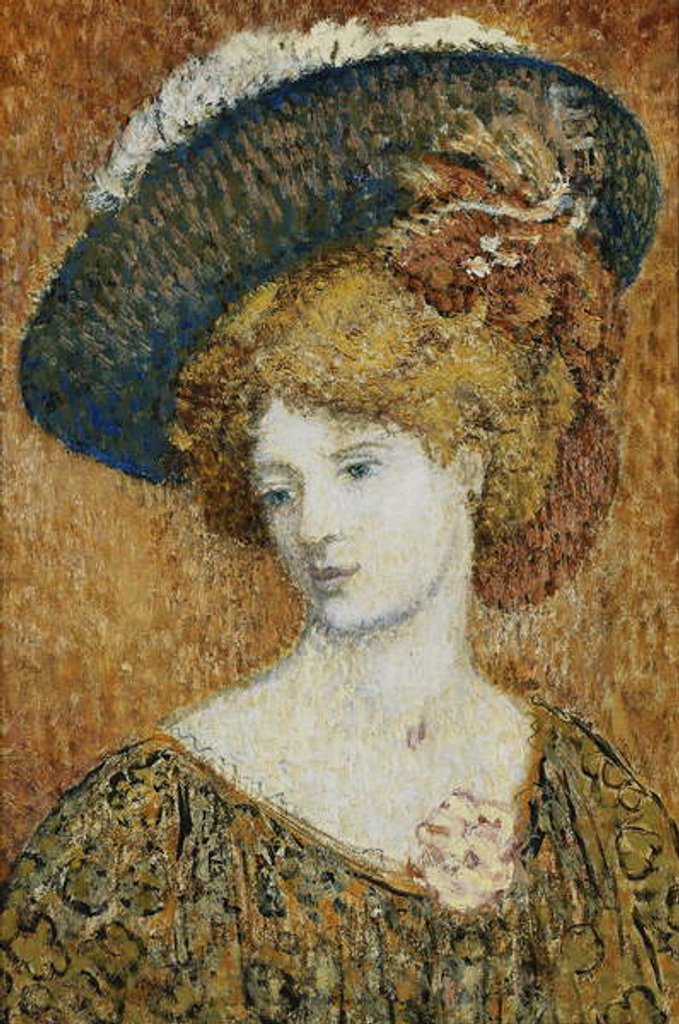Detail of Woman with Hat; Femme au Chapeau - Vrouw met Hoed by Georges Lemmen