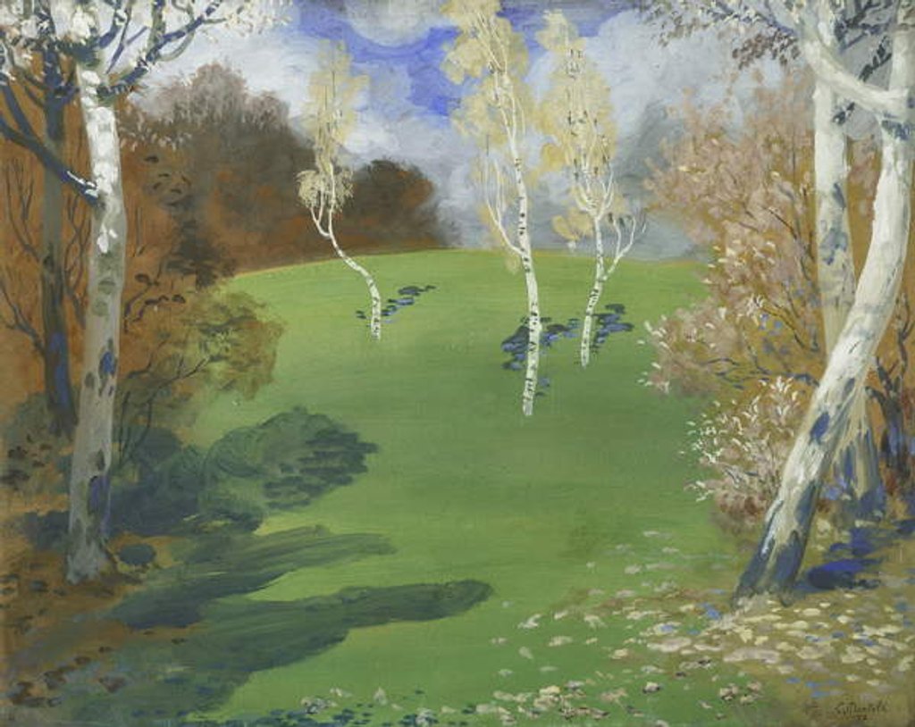 Detail of Landscape; Paysage, 1917 by Constant Montald