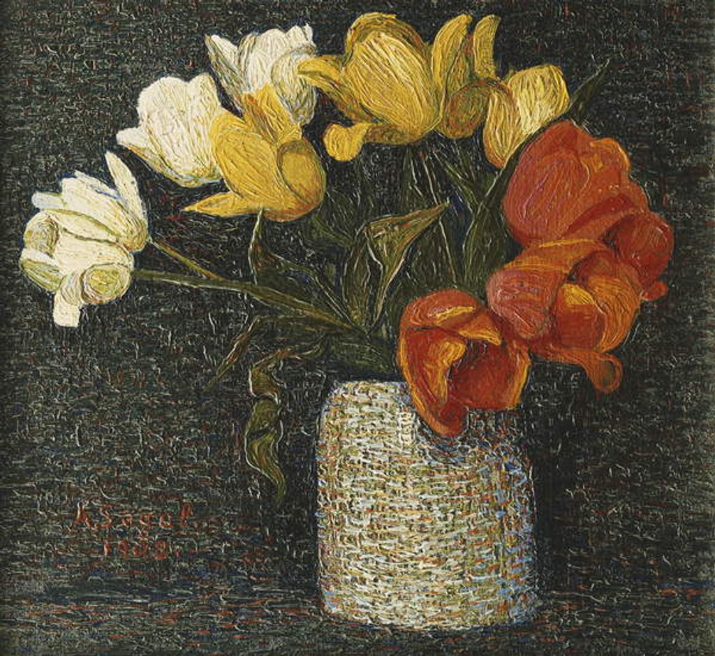 Detail of Tulip; Tulpen, 1908 by Arthur Segal