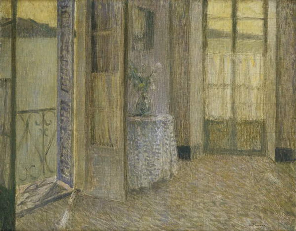 Detail of The Blue Room, Villefranche sur Mer by Henri Eugene Augustin Le Sidaner