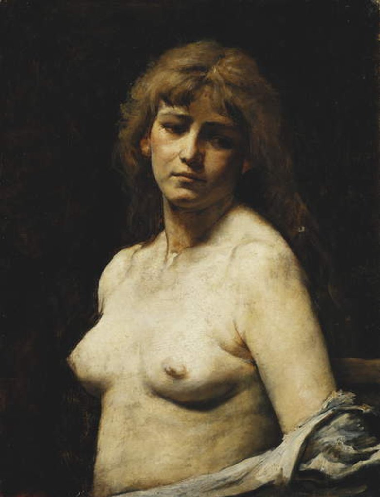 Detail of Nude; Akt by Maurycy Gottlieb