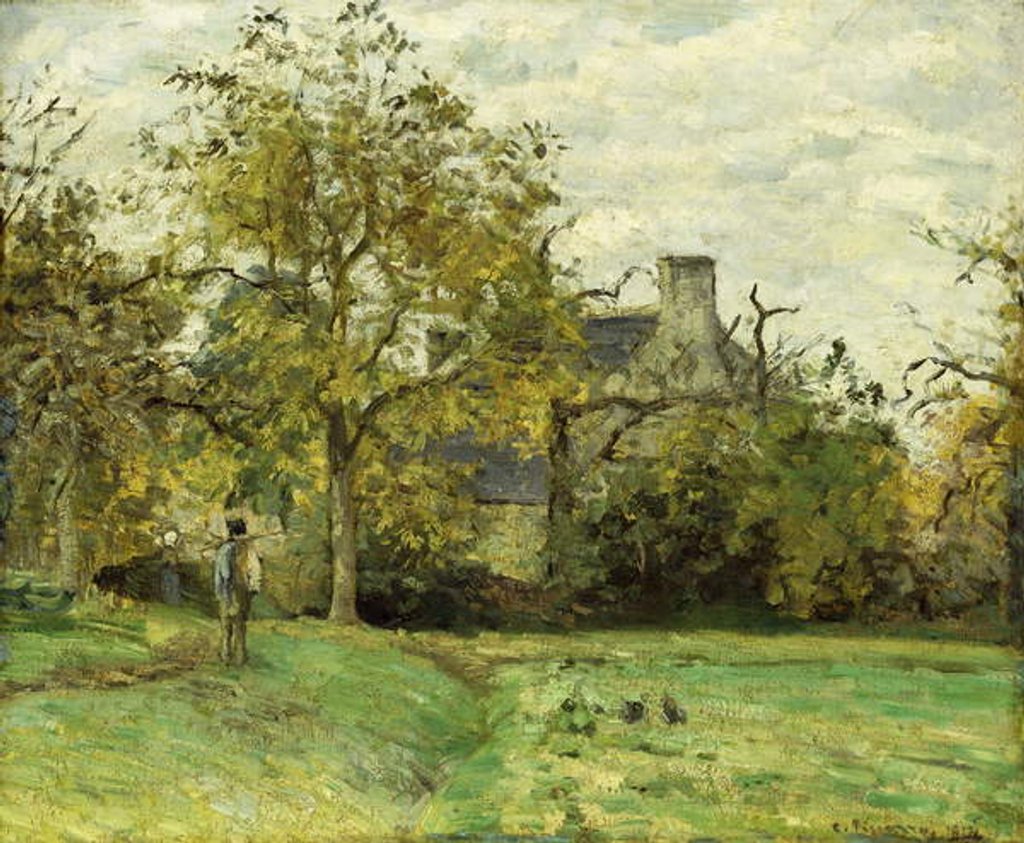 Detail of Piette's House in Montfoucault by Camille Pissarro